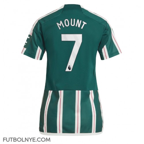 Camiseta Manchester United Mason Mount #7 Visitante Equipación para mujer 2023-24 manga corta